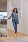 FLORENCE PLEAT BLOUSE - blue coast